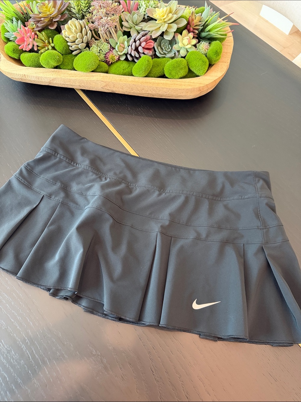 Nike Black Pleated Athletic Skirt with Swoosh